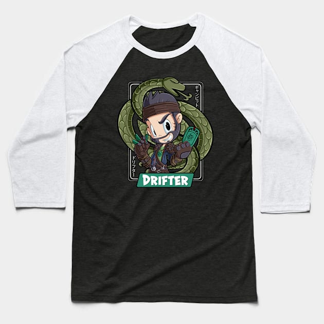 Drifter Baseball T-Shirt by Block Blasters